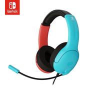 PDP Gaming LVL40 Stereo Headset with Mic for Nintendo Switch - PC, iPad, Mac, Laptop Compatible - Noise Cancelling Microphone, Lightweight, Soft Comfort On Ear Headphones - BLUE&RED