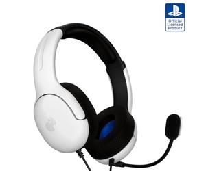 PDP Gaming LVL40 Stereo Headset with Mic for PlayStation, PS4, PS5 - PC, iPad, Mac, Laptop Compatible - Noise Cancelling Microphone, Lightweight, Soft Comfort On Ear Headphones, 3.5 mm Jack - White