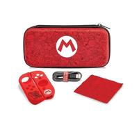 PDP Gaming Mario Bros Mario Remix Edition Starter Kit, Travel Case, Joy Con Guards: Mario - Nintendo Switch