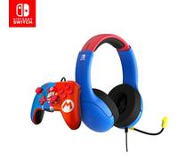 Nintendo Switch Mario Controller & Headset Bundle NEW