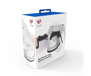 PDP METAVOLT PS5 DUAL CHARGER WHITE For SONY PLAYSTATION PS5 - PS4, Officially Licensed