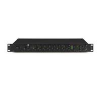 Power Dynamics PDSM100 8-Channel Installation Mixer - 2-Zone Rack Mount Audio Mixer with Stereo Inputs, XLR Mic Input & Independent Zone Outputs for Studio, PA & Commercial Audio Systems
