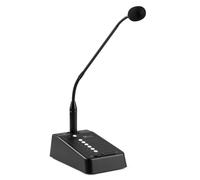 Power Dynamics PMPM10 6-Zone Paging Microphone, Compatible with 100V Line and PMP Series Commercial Amplifiers, Ideal for Shopping Centres, Hospitals, and Factories