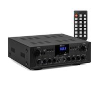 PD PV220BT 2-Channel Audio Amplifier with Bluetooth, USB, FM Radio, Multi-Room Zone Control, Optical & Coaxial Inputs, Mic Inputs, MP3 Playback - 2x 100W Stereo Amp