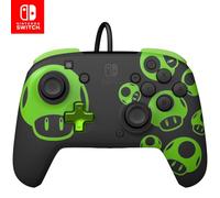 PDP Rematch Wired Gaming Controller: 1-Up Mushroom, Nintendo Switch 2, Lite | Super Mario 1-Up Mushroom, Switch Licensed, OLED, Glow-in-the-Dark Design, Audio Controls, 2 Mappable Back Buttons, Gamepad
