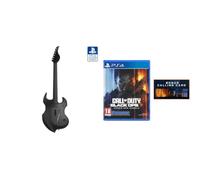 PDP RIFFMASTER Wireless Guitar Controller PlayStation 5 and 4 PS5/PS4 Rock Band 4 Rechargeable Licensed Sony Black + Call of Duty Black Ops 7 PS4 Download required