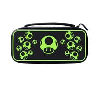 PDP Travel case Plus with Wrist Strap, Built-in Stand & Storage Pockets - compatible with Nintendo Switch Lite OLED - 1-Up glow in the Dark