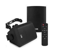 Power Dynamics WS40AB WiFi Wall Speakers Systems, 200W Bluetooth Installation Speaker Pair, 2-Wege Indoor Outdoor Aktivlautsprecher mit Wandhalterung für Decke, Regal - Schwarz