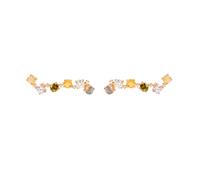 PDPAOLA April Earrings 18 ct. Goldplated Silver AR01-560-U - Woman - 925 Sterling Silver Gold/Multicoloured