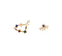 PDPAOLA Capricorn Earrings 18 ct. Goldplated Silver AR01-413-U - Woman - 925 Sterling Silver Gold/Multicoloured