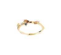 PDPAOLA Five Ring Goldplated Silver AN01-210-52 - Woman - 925 Sterling Silver Gold/Multicoloured 52