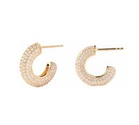 PDPAOLA King Earrings Goldplated Silver AR01-576-U - Woman - Quartz - 925 Sterling Silver Gold