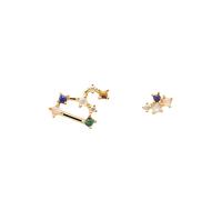 PDPAOLA Leo Earrings 18 ct. Goldplated Silver AR01-408-U - Woman - 925 Sterling Silver Gold/Multicoloured