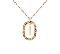 PDPAOLA Letter I Necklace 18 ct. Goldplated Silver CO01-268-U - Woman - 925 Sterling Silver Gold/Multicoloured 45 cm
