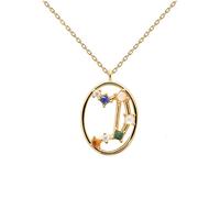 PDPAOLA Libra Necklace Goldplated Silver CO01-350-U - Woman - Quartz - 925 Sterling Silver Gold/Multicoloured 45 cm