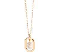 Pdpaola Womens Gold Letter E Mini 18ct Yellow-gold Plated Sterling-silver and Zirconia Pendant Necklace