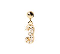 PDPAOLA Number 3 Pendant 18 ct. Goldplated Silver CH01-007-U - Woman - 925 Sterling Silver Gold