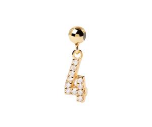 PDPAOLA Number 4 Pendant Goldplated Silver CH01-006-U - Woman - 925 Sterling Silver Gold