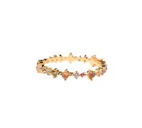 PDPAOLA Papillon Ring Goldplated Silver AN01-191-54 - Woman - 925 Sterling Silver Gold/Multicoloured 54
