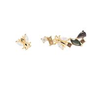 PDPAOLA Revery 18ct Gold Plated Gemstone Stud Earrings