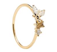 PDPAOLA Revery 18ct Gold Plated Silver Gemstone Ring Size L