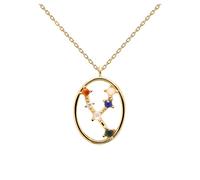 PDPAOLA Taurus Necklace Goldplated Silver CO01-345-U - Woman - 925 Sterling Silver Gold/Multicoloured 45 cm