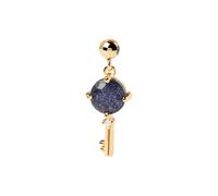 PDPAOLA The Key Charm Pendant 18 ct. Goldplated Silver CH01-025-U - Woman - 925 Sterling Silver Blue/Gold