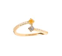 PDPAOLA Villa Ring Goldplated Silver AN01-647-50 - Woman - 925 Sterling Silver Gold/Multicoloured 50