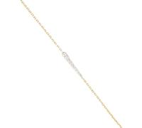 PDPaola Women's Bracelet The New Essentials Collection Thin Chain Bracelet in 925 Silver with 18K Gold Plated Cubic Zirconia. The weight is approx. 1.12 g. The reference is PU01-847-U