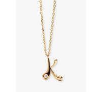 PDPAOLA Womens PDPAOLA Initial K 18ct Gold-Plated 925 Sterling Silver Pendant Necklace Gold K