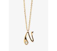 PDPAOLA Womens PDPAOLA Initial N 18ct Gold-Plated 925 Sterling Silver Pendant Necklace Gold N