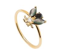 PDPAOLA Zaza 18ct Gold Plated Silver Gemstone Ring Size M-N