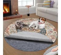 pdpdoc 5 Ft Round Rug Pad, Waterproof & Non Slip Rug Pads Felt + Rubber Backing, Under Rug Carpet Non Slip Pad for Hardwood Floors, Keep Your Rugs Safe and in Place (Round 5 Ft)