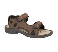 PDQ BROWN PU 3 Touch Fastening Adjustable Sports Sandal - UK 8