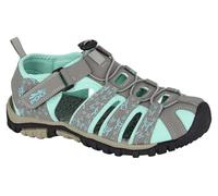 PDQ L659 Toggle Touch Fastening Sports Trail Sandals - Grey/Mint - 4 UK