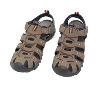 PDQ Men's Toggle & Touch Fastening Synthetic Nubuck Trail Sandals in Taupe | Size: 6 PDQ Taupe 6