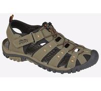 PDQ Boys' Hiking Sandals with Velcro Fastening, Dark taupe orange, 11.5 UK