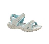 PDQ SANDY Womens Faux Nubuck Velcro Sports Sandals Light Grey/Mint - UK 8