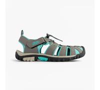 PDQ Sasha Womens Synthetic Touch Fasten Comfort Grey/Mint Sandals