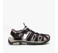 PDQ SASHA Womens Toggle & Velcro Summer Trail Sandals Black/Pink - UK 5