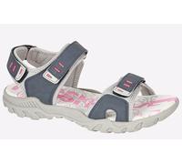 PDQ SANDY Womens Faux Nubuck Velcro Sports Sandal Navy/Grey - UK 6
