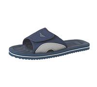 PDQ Unisex Touch Fastening Beach Flip Flops Blue 39
