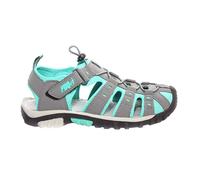 PDQ Women's Toggle & Touch Fastening Sports Sandals in Mid Grey | Size: 8 PDQ Mid Grey 8