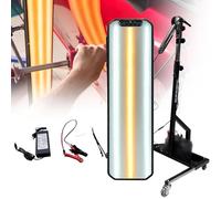 PDR Light, Paintless Dent Repair Tool,95×26cm LED Lamp Reflector Board Dent Removal Lamp with Adjustable Holder Battery Not Included,Auto Repair Inspection Light-6 Colors, Adjustable Light Black