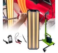 PDR Light, Paintless Dent Repair Tool,95×26cm LED Lamp Reflector Board Dent Removal Lamp with Adjustable Holder Battery Not Included,Auto Repair Inspection Light-6 Colors, Adjustable Light Green