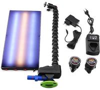 PDR Light, Paintless Dent Repair Tools, Car Dent Repair Light Tools Car Dent Repair Light with 75mm Pump Suction Cups Light Stand with Adjustable Lock Line Pipe 3 Pins Adjustable(Rechargeable)