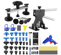 PDR TOOLS 59PCS Dent Puller Kit, Paintless Dent Repair Kit with Adjustable Width Dent Lifter & 100W Glue gun Hail Damage Dent Repair Kit for Auto Dent Removal, Small Hail Damage, Door Ding