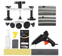 PDR TOOLS Car Dent Puller, Dent Removal Kit for Dent Repair with High Adhesive Glue Sticks, Adjustable Silver Bridge Puller, 100W Glue Gun, Paintless Dent Remover Tool for Car Small and Medium Dents