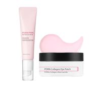 PDRN Collagen Eye Patches + PDRN Pink Peptide Eye Serum - Under Eye Patches for Dark Circles & Puffy Eyes, Firming Eye Cream for Fine Lines & Wrinkles, Eye Care Duo with, Collagen & Peptide