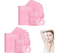 PDRN Collagen Eye Patches,Pink Hydrogel Under Eye Patches with Hyaluronic,Deeply Hydrating Formula,Reduce Wrinkles Puffy & Bags